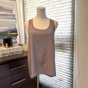 Woman's Soprano Elegant Racerback Tan Tank Top. Size M